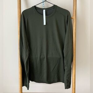 lululemon athletica Dark Green Long Sleeve metal vent tech
